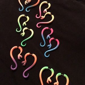 Snake Bite Neon Earrings